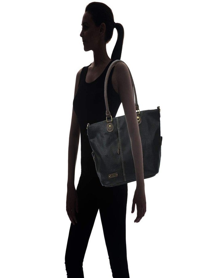 CHALA Laser Cut Crossbody Shoulder bag Tote Bag Faux Leather Black (Handbag Only_ No Key Fob) - Image 2
