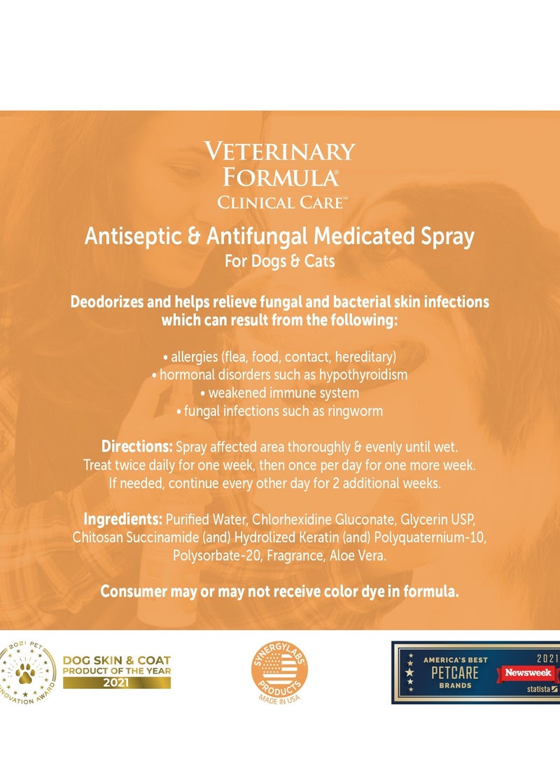 SynergyLabs Veterinary Formula Clinical Care Antiseptic & Antifungal Spray For Dogs & Cats 236ml - Image 3