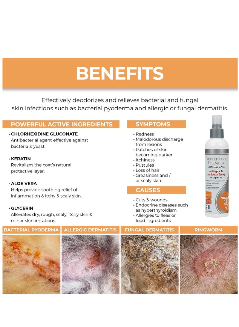 SynergyLabs Veterinary Formula Clinical Care Antiseptic & Antifungal Spray For Dogs & Cats 236ml - Image 4
