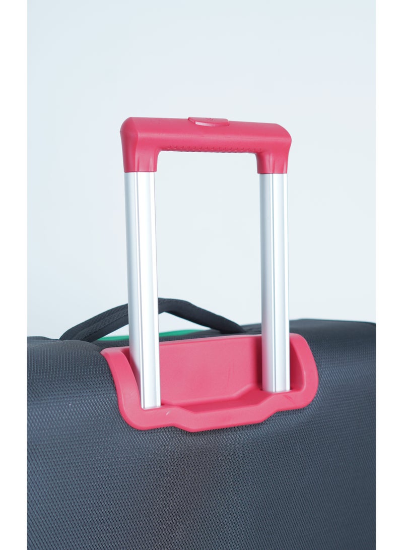 UNITED COLORS OF BENETTON BNTE-50 Set of 3 Luggage with TSA Lock| Material- Soft Trolley with lightweight| Adjustable Trolley Handle | Smooth Dual Wheels 360degree rotate| SIZE-20/24/28 Inch| BLACK - Image 5