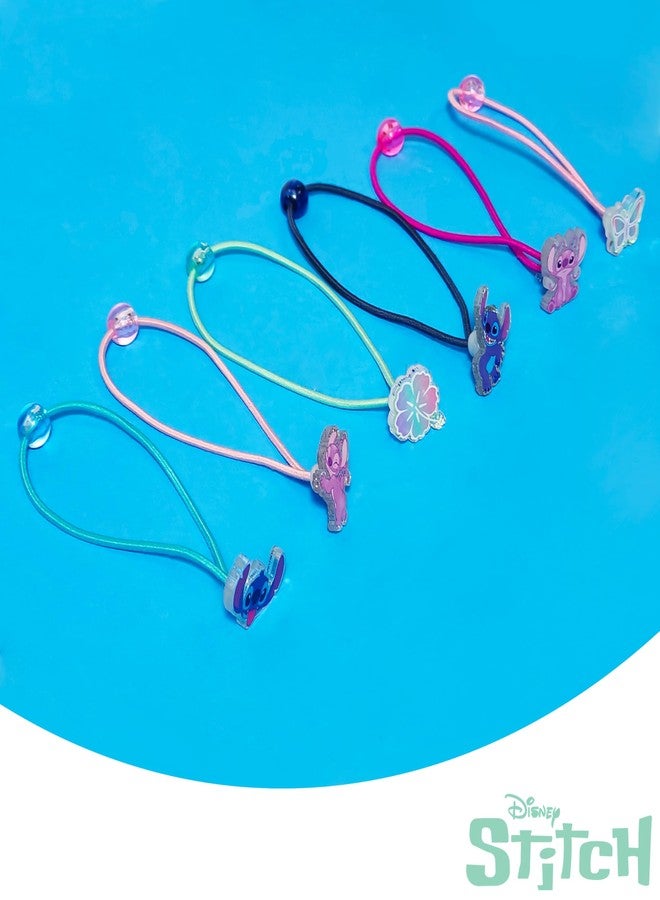 LUV HER Disney Lilo & Stitch Elastic Hair Ties for Girls - Multicolored, Durable Elastic - Pack of 6 - Ideal Hair Accessories for Ponytails & Buns, Ages 3+ - Image 3