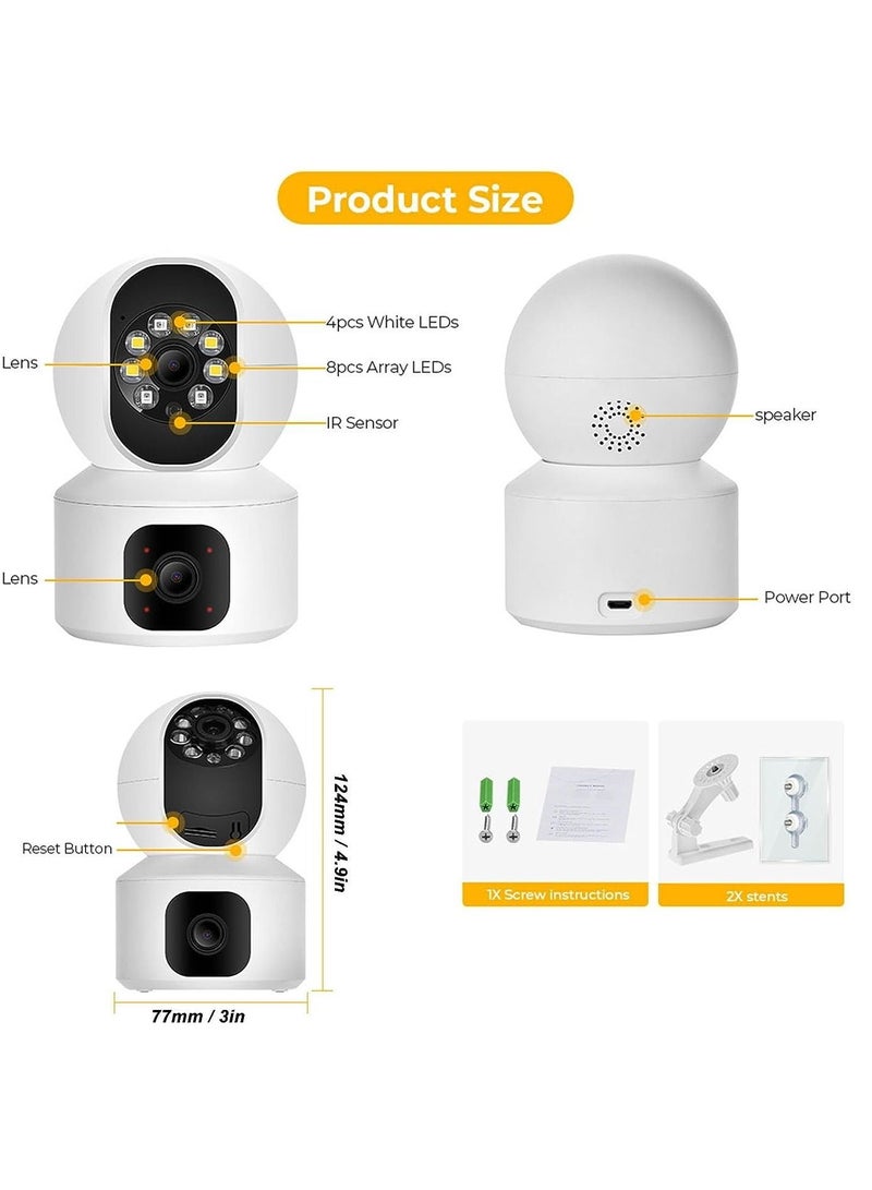 nip Smart Camera 4MP Dual Lens  Surveillance Camera WiFi Security Camera 2 Way Talk Motion Detection Color Night Vision - Image 4