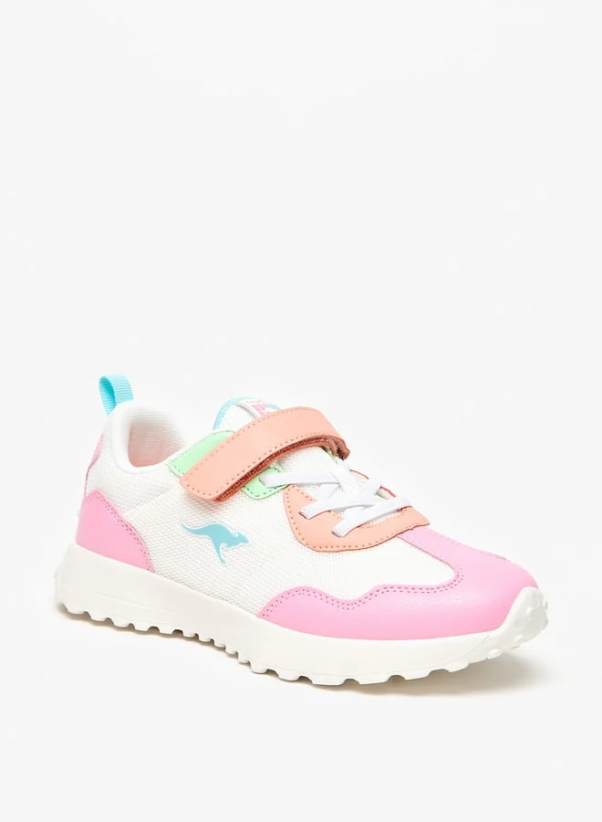 kangaROOS Girl's Colourblock Sports Shoes with Hook and Loop Closure