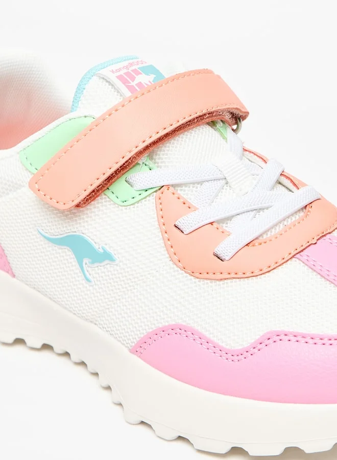 kangaROOS Girl's Colourblock Sports Shoes with Hook and Loop Closure