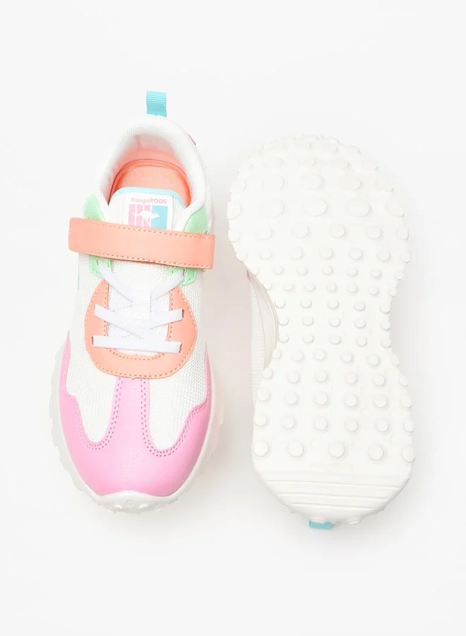 kangaROOS Girl's Colourblock Sports Shoes with Hook and Loop Closure
