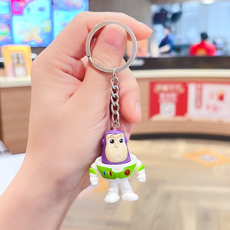 Toy Story Keychain Buzz Lightyear Cute Cartoon Figurine Charm Buzz Lightyear-Pendant