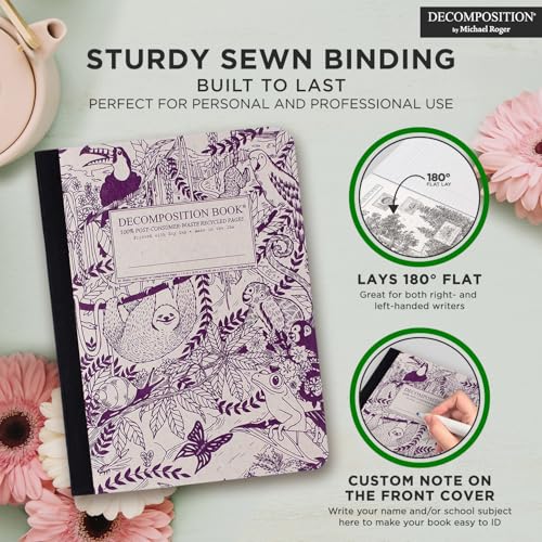 Decomposition Rainforest College Ruled Composition Notebook - 9.75 x 7.5 Journal with 160 Lined Pages - Notebooks for School Supplies, Home & Office - 100% Recycled Paper - Made in USA - Image 5