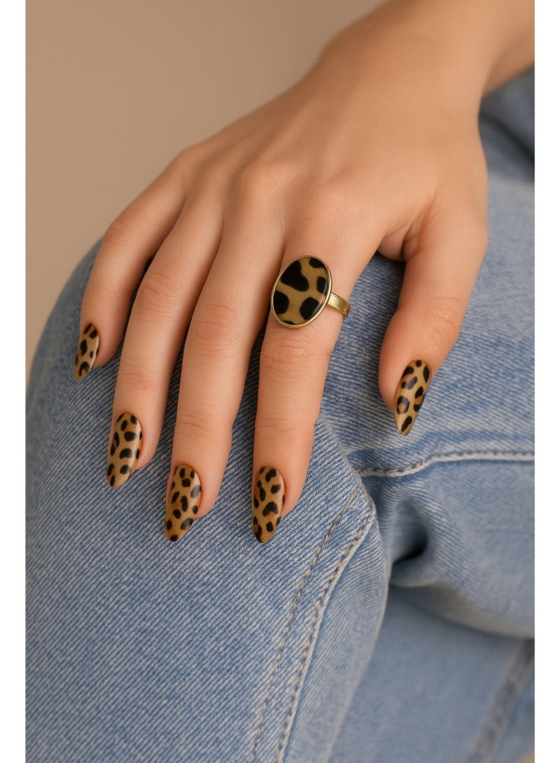 خاتم انثوي بتصميم تايجر يمنح اليد لمسة عصرية جذّابة  كود 0109 - Image 2