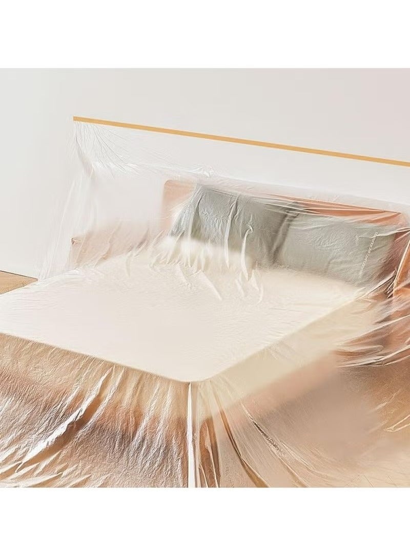 Generic 1.8M x 20M Plastic Tape and Drape - Waterproof, Dust-Proof Surface Protection Film for Cars, Furniture, Floors  - Image 4
