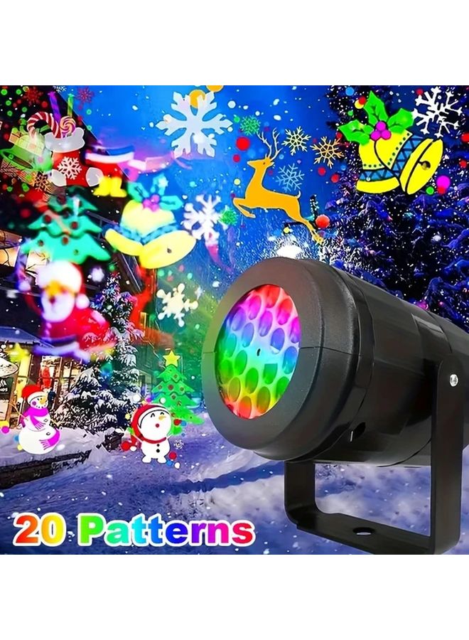 USB Powered LED Christmas Projector Snowflake Holiday Designs Rotating Stage Light - Image 3