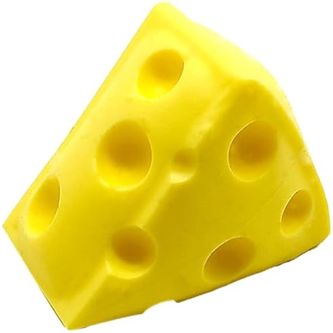 Ejoyous Art Cheese Toy Cheese Stressball Soft Tpr Stretchy Design with Safe Material for Office Travel At Home - Image 1
