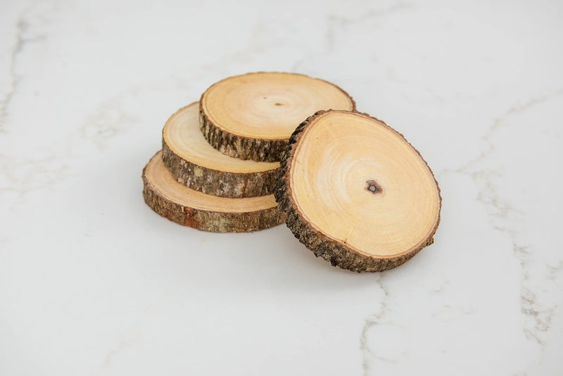Lipper International Acacia Tree Bark Coasters, Set of 4 - Image 3