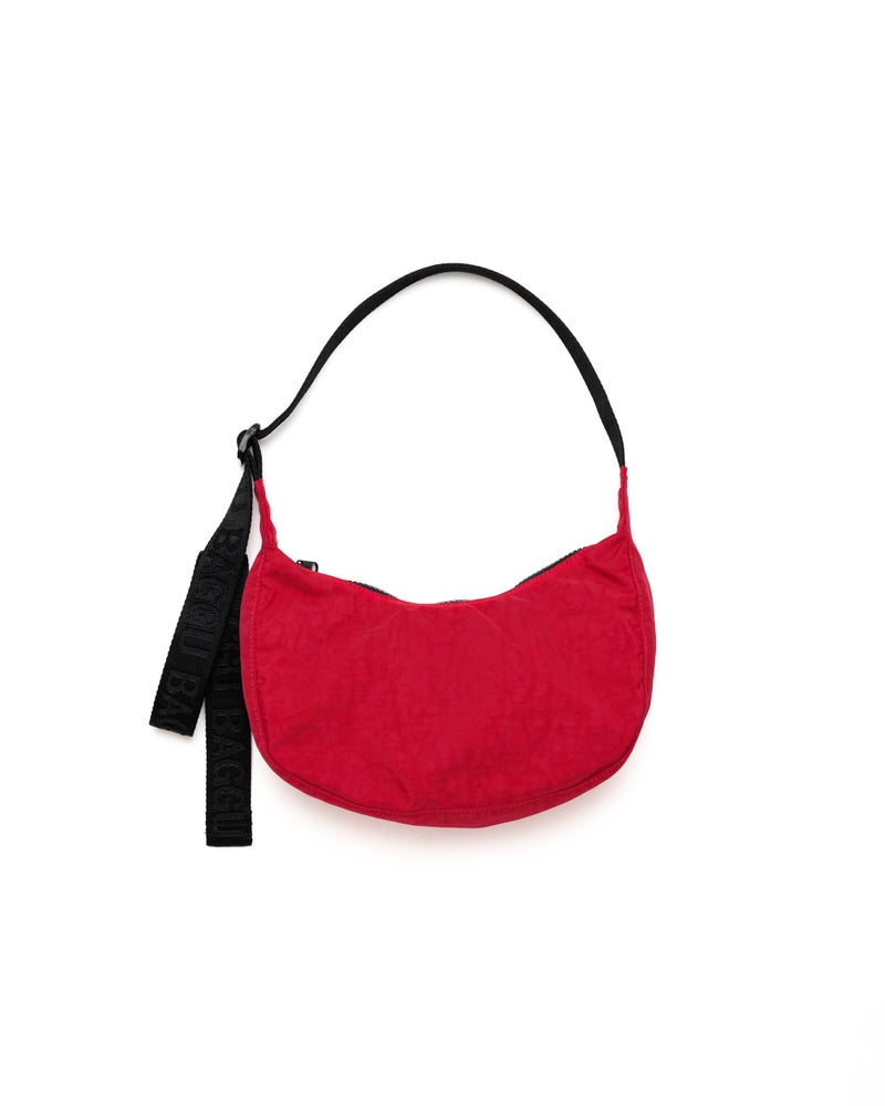 BAGGU Small Nylon Crescent Bag - Candy Apple 37'' - Image 1