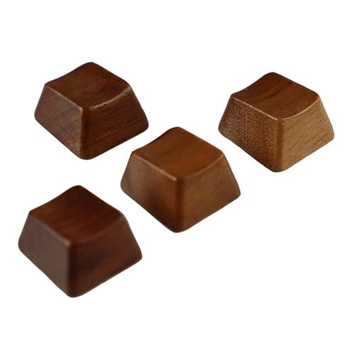 YMDK Wooden Keycap Solid Walnut Wood Keycap Novelty Keycaps Spacebar Esc Arrow Keys OEM Profile for Cherry MX Mechanical Keyboard (Arrow 4 Keys R1) - Image 1