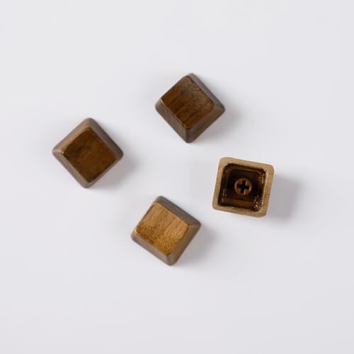 YMDK Wooden Keycap Solid Walnut Wood Keycap Novelty Keycaps Spacebar Esc Arrow Keys OEM Profile for Cherry MX Mechanical Keyboard (Arrow 4 Keys R1) - Image 4