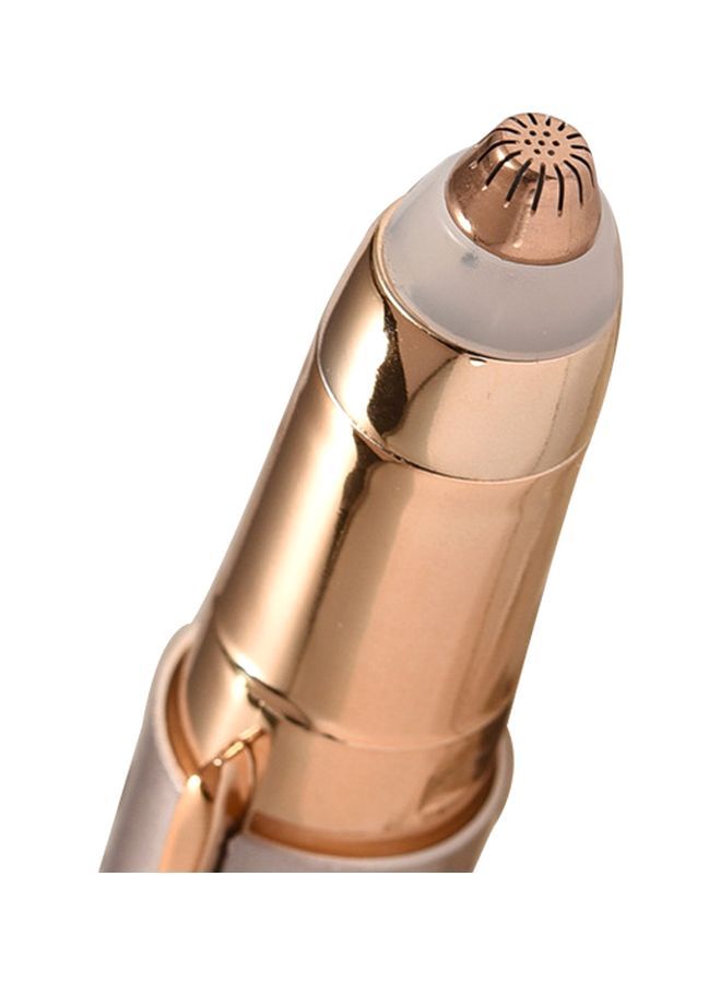 NIBEMINENT Electric Eyebrow Trimmer White/Gold - Image 2