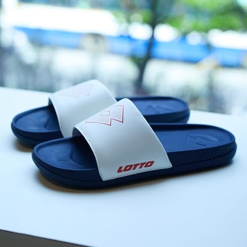 Lotto Men Enduro Plus White Slides - Image 4