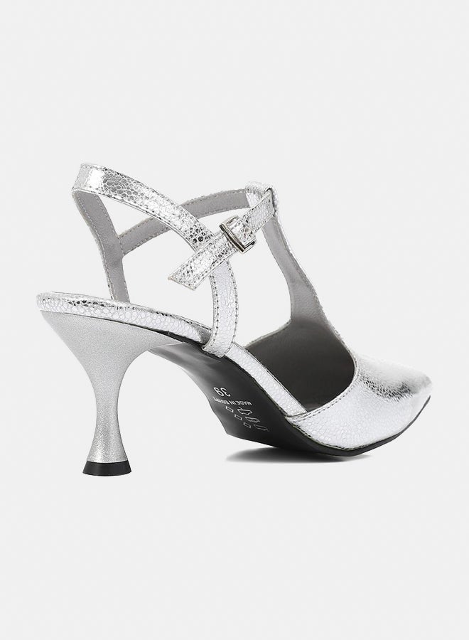 XO Style Elegant Smoky Women's Heeled Shoes with Pointed Toe and Stylish Block Heel  - Image 3