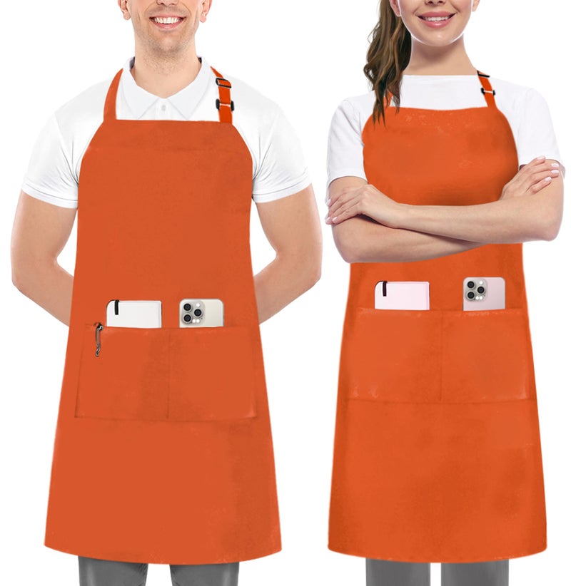 Utopia Kitchen 2 Pack Bib Apron, Adjustable with 2 Pockets, Water and Oil Resistant, Cooking Kitchen Chef Apron for Women Men - Image 1