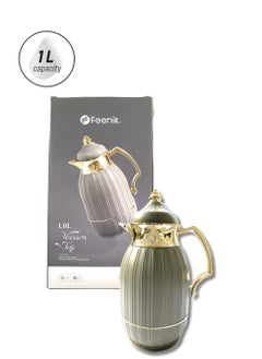 Feenik Vacuum Flask|Hot and Cold Thermal Coffee, Tea Thermos |1000 ML Carafe |Double Walled Insulated Jug| Up to 12 Hours Heat Retention|Ramadan Essential