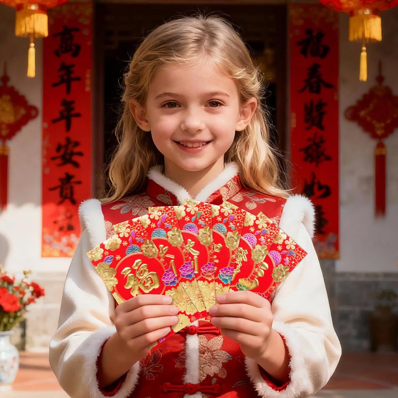Easozoom 36PCS Cute Horse Chinese Red Envelopes Lunar New Year 2026 Lucky Money Hong Bao Gift for Spring Festival, 6.7Ã—3.55 Inch-B2 - Image 5