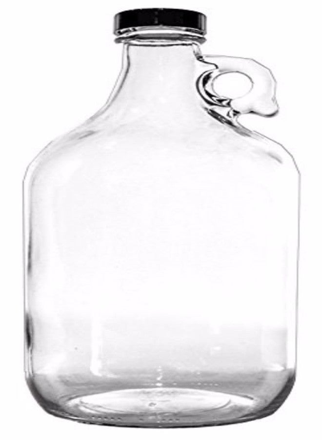 fastrack True Fabrications 1/2 gal Clear Glass Beer Growler, Reusable with Poly Seal Cap, 64 oz. (Pack of 4) - Image 2