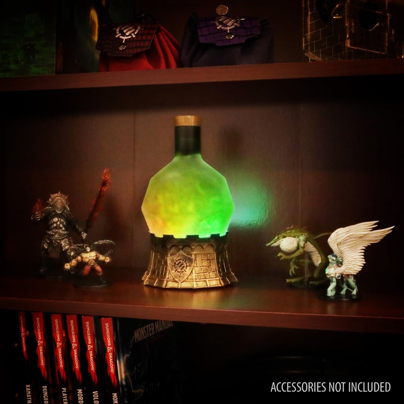 Enhance Gaming Sorcerer's Potion Light with Swirling Mystical Brew - Potion Bottle Mood Light Prop for Tabletop Game Immersion, Playroom, Desk Decor - Soft Glowing Whirling Potion (Green Elixir) - Image 5