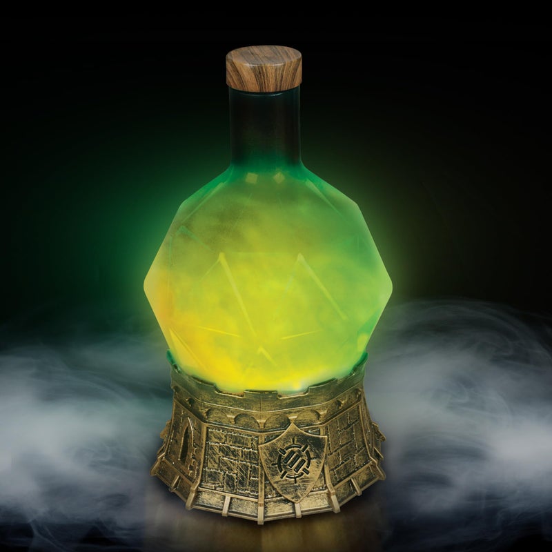 Enhance Gaming Sorcerer's Potion Light with Swirling Mystical Brew - Potion Bottle Mood Light Prop for Tabletop Game Immersion, Playroom, Desk Decor - Soft Glowing Whirling Potion (Green Elixir) - Image 3