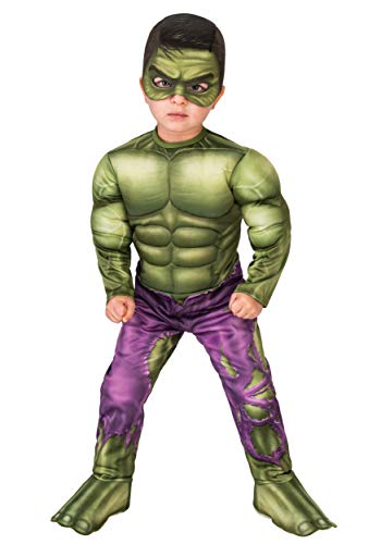 Rubies Baby Boys Marvel Super Hero Adventures Deluxe Infant and Toddler Costumes, Hulk, Toddler US - Image 1