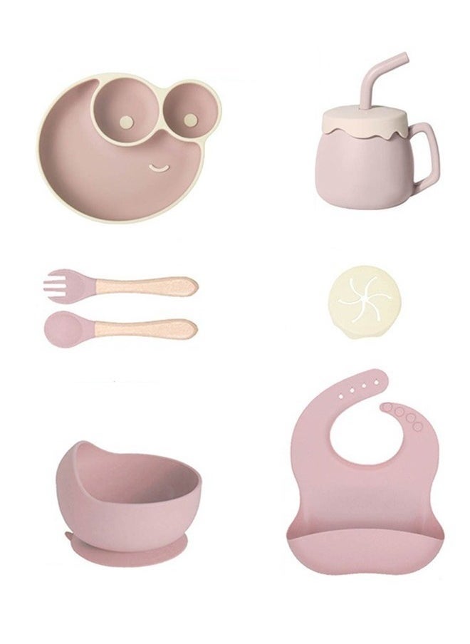 Gonice 7 Pcs Baby Feeding Set Silicone Toddler Self Feeding Set Toddler Led Weaning Utensils Set  - Image 2