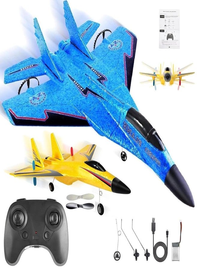 Amitasha Remote Control Airplane for Kids, RC Glider Plane with Light Foam Aeroplane Fighter Jet for Kids Adults 6-16, 360° Flip, Stunt Roll, Drones Airplane Toy Gift for Kids Boy - Image 1