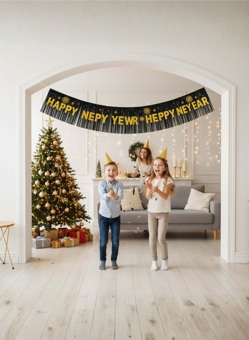 Feelings شعور سعيد لافتة ستارة زينة حفلة رأس السنة - قطعة واحدة - Image 3