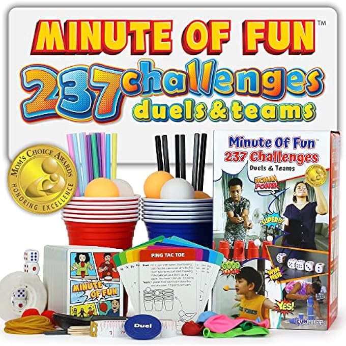 Funwares Minute of Fun - The Super Fun Game of 237 1-Minute Challenges for Duels, Teams and Parties - Family Party Game for Kids and Adults - Image 2
