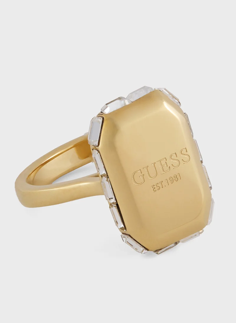 GUESS Logo Detail Single Ring