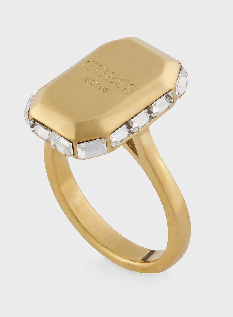GUESS Logo Detail Single Ring