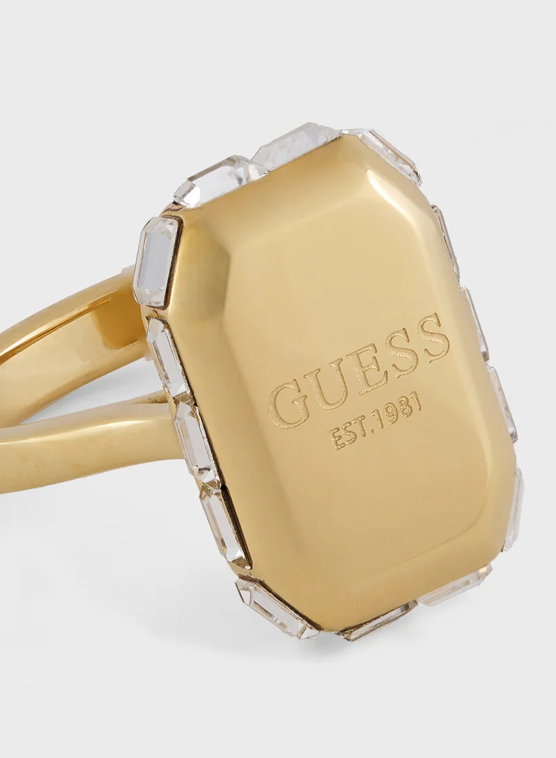 GUESS Logo Detail Single Ring