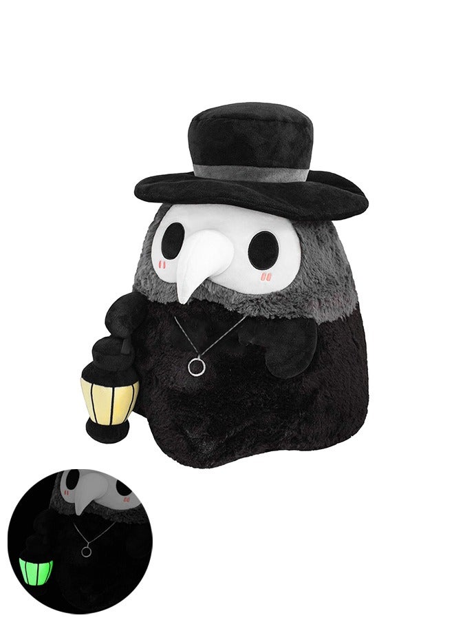 Plague Doctor Stuffed Animals, 8 Inch Plush Toy with Lantern Cool Toys Crow Plush Gift for Kids - Image 1