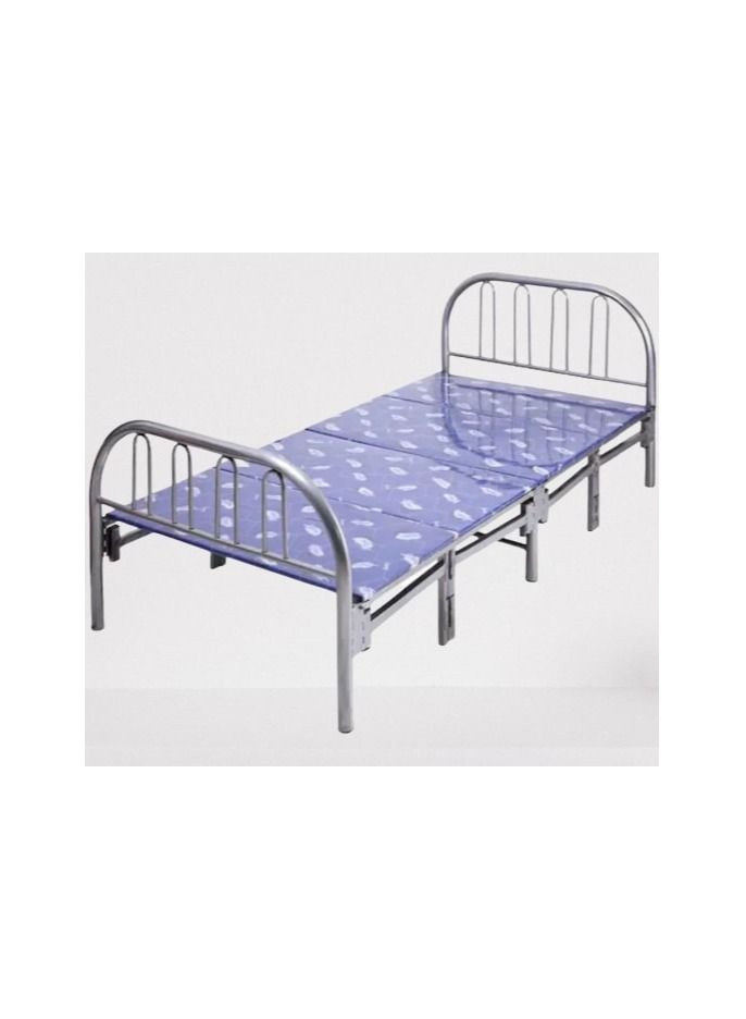 Mercury Collection Folding Bed Single Metal  Blue - 190 X 90  cm - Image 3
