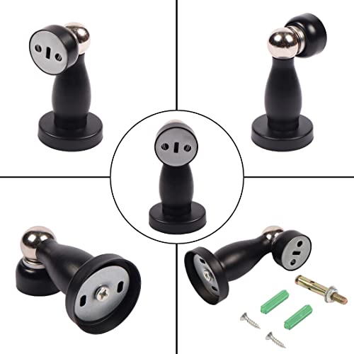 Klaxon Galaxy Stainless Steel Magnetic Door Stopper Catcher with Screw Fitting - Black & Gold - (Pack of 2) - Image 5