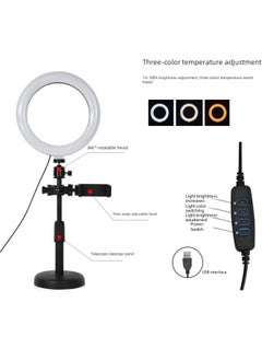 General Desktop Stand Fill Light 10 Inch LED Ring Light Selfie Photography Desktop Mobile Phone Stand 26cm Beauty Light-Color:10 Inch/26cm Fill Light Desktop Tripod  - Image 4