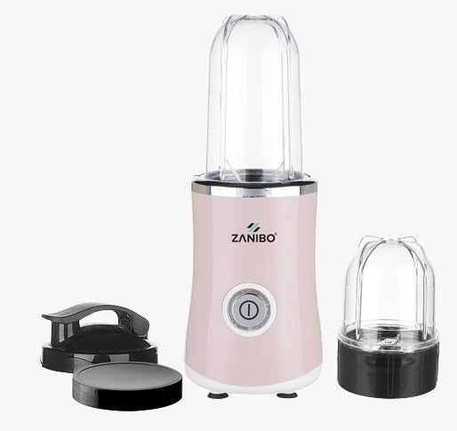 Zanibo Zanibo 1997 400W Blender with 100 Pure Copper Motor Ideal for Mixing Blending Smoothie Making and Grinding Overheat Protection NonSlip Base LED Light around Switch 1Year Warranty Black