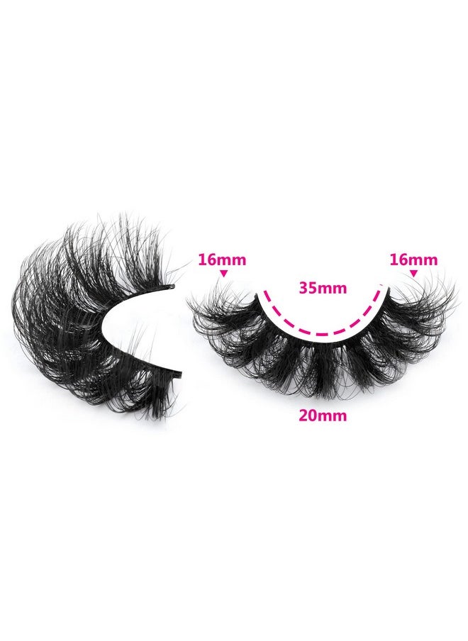 Lashes Mink Fluffy Dramatic False Eyelashes D Curly Faux Mink Lashes Look Like Extension 20Mm Eyelashes 3D Effect Natural Volume Crossing Fake Eyelashes