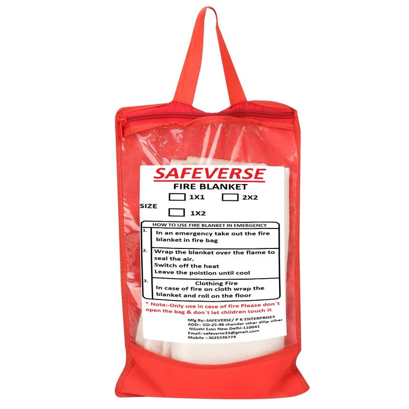 SAFEVERSE Fire Blanket for Fire Accident Safety Porpose 1X1