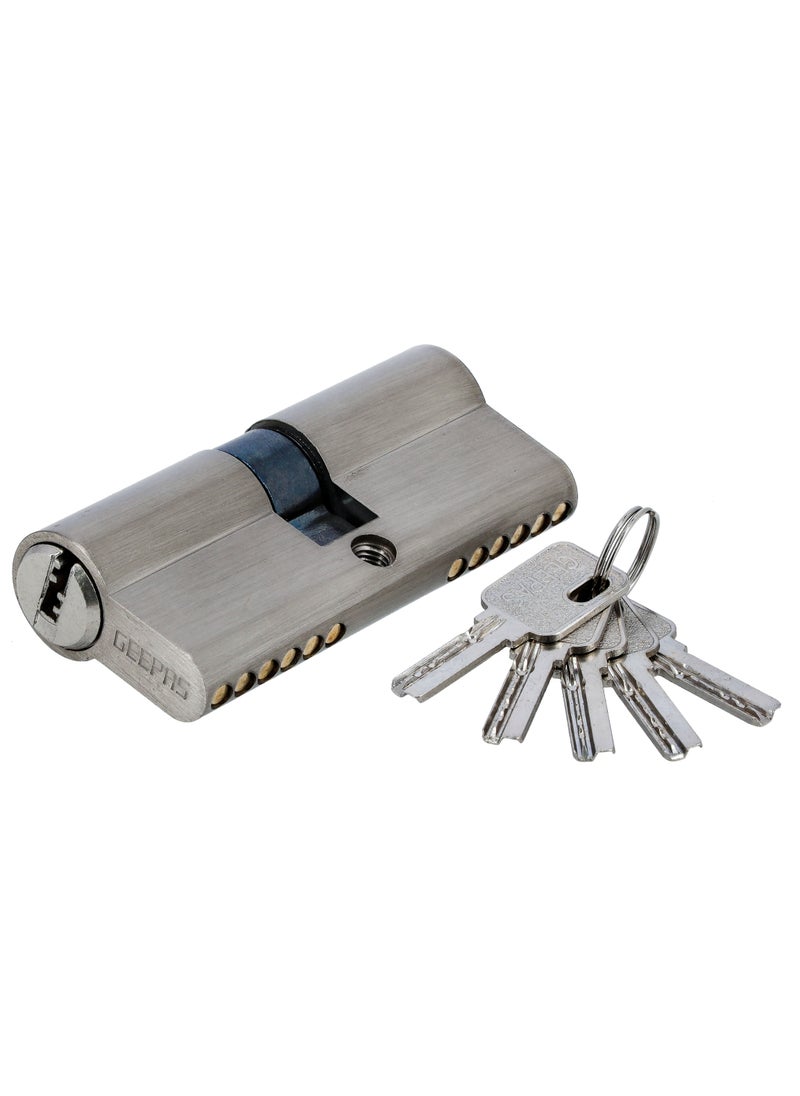 GEEPAS Geepas 70mm Double Cylinder, 5 Keys Pin Cylinder GHW65075,  Anti-Bump, Anti-Drill and Anti-Pick Door Lock with Key,  High Security for Wooden, UPVC And Composite Doors  - Image 1