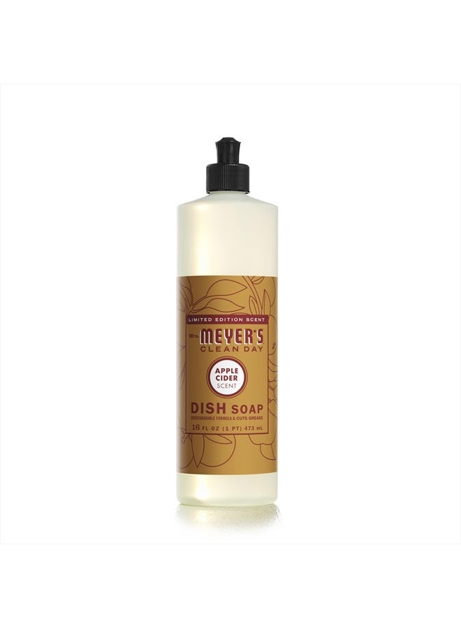 Mrs Meyers Clean Day Liquid Dish Soap, Biodegradable Formula, Limited Edition Apple Cider, 16 fl. oz - Image 1