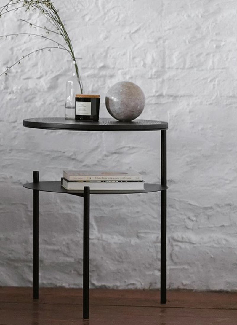 Sharpdo Double-Layer Coffee Table Sofa Side Table, Mini Balcony Simple Small Coffee Table 40*40*52.4CM - Image 2