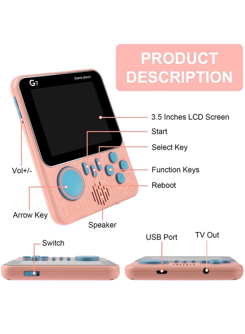 Handheld Game Console with 666 Classic Games, Retro Mini Game Player with TV Connection, Two Player Mode, 1020mAh Rechargeable Battery, Perfect Gift for Kids and Adults - Image 4