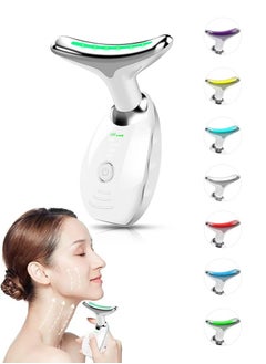 PINZY Face and Neck Massager, 7 Color Light Based Facial and Neck Massager, Multifunctional Facial Skin Care Tools, Wrinkle Removal Device for Face and Neck, Facial Skin Care Massage  - Image 1