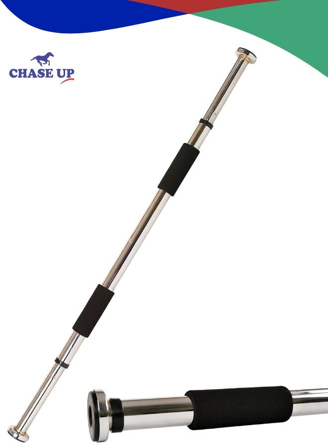 Chase Up Upper Body Workout Bar for Strength Training, Home Gym Exercise and Workout, Optional Doorway Chin Up Pull Up Bar & Threaded Chrome Dumbbell Bar Set  - Image 1