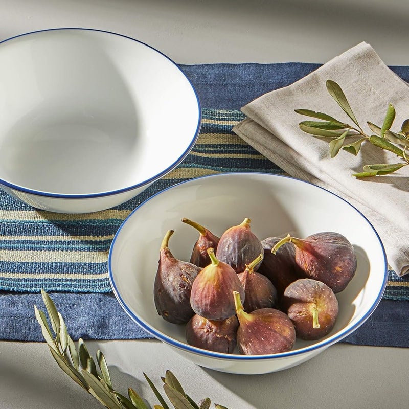 كوريل 1 Corelle Style وعاء بحافة أزرق مقاوم للتشظي 1 كوارت (0.95 لتر) قطعتان - Image 2